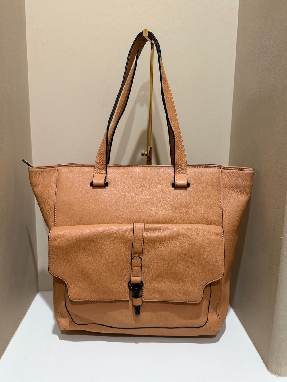 Vince Camuto Alice Leather Tan Tote Bag 2015